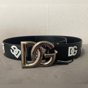 New Dolce & Gabbana DG Logo Print Belt . Sz 110cm  $545